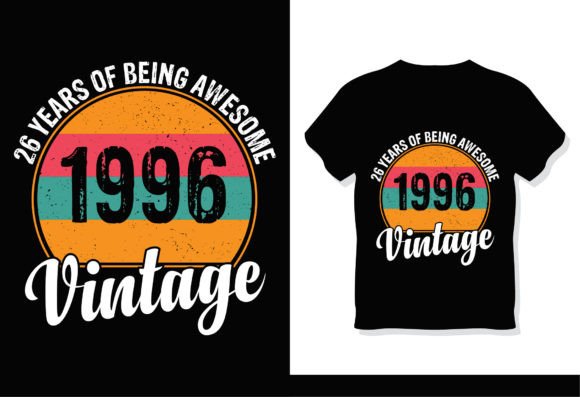 26 Years of Being Awesome 1996 Vintage: A Timeless Design for DIY and Handmade Creations