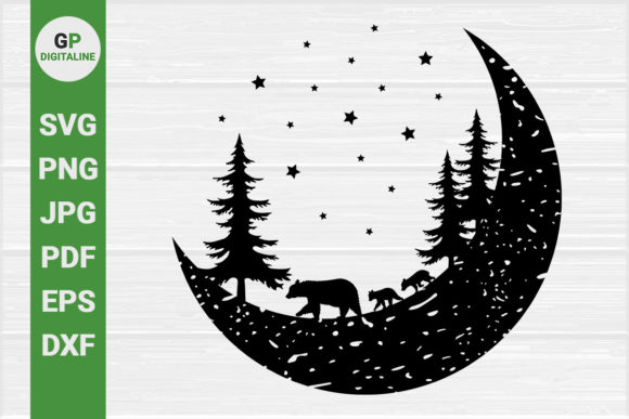 Bear Family on the Moon SVG: A Versatile Design for Creative Projects