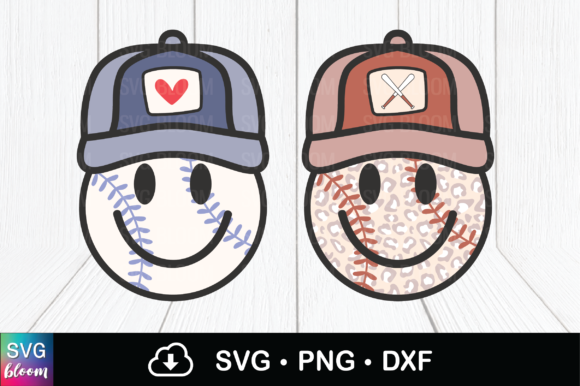 Bundle Retro Smiley Baseball Softball: A Versatile Design for Creators and Crafters