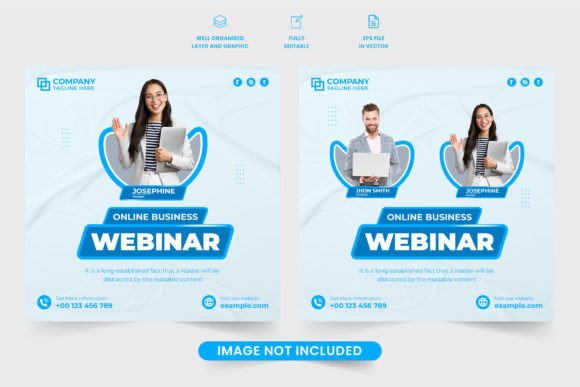 Business Webinar and Presentation Vector: Strategic Design for Digital Marketing Success