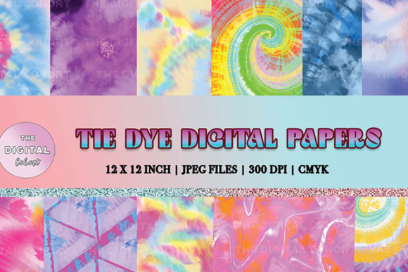 Colourful Tie Dye Digital Papers JPEG: A Versatile Resource for Creative Projects