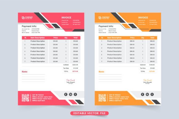 Modern Business Voucher and Invoice Design