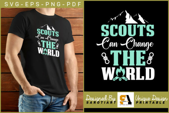 Scouts Can Change T-shirt World Graphic: A Versatile Design for Creative Expression