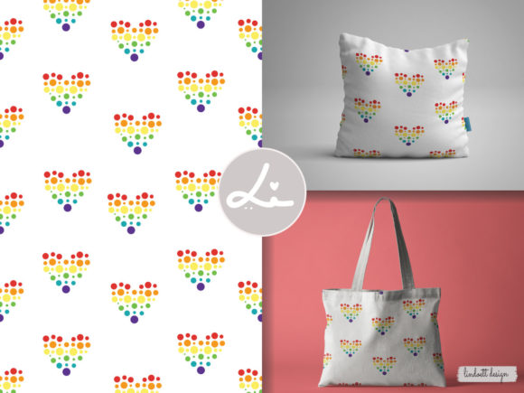 Seamless Pattern Colorful Hearts and Dots: A Versatile Design for Creative Projects