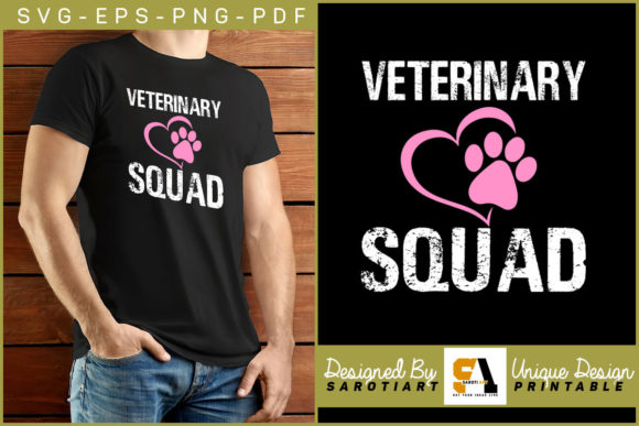 Veterinarian Squad T-Shirt Design SVG: A Creative Expression for Animal Lovers