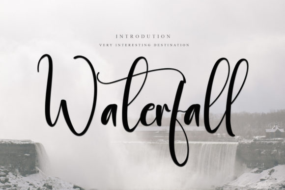Waterfall Font Elegance in Design